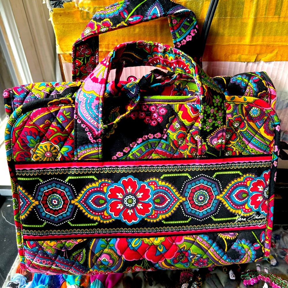 Vera Bradley vinatage hanging cosmetic bag